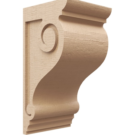 Ekena Millwork 10"W x 10"D x 20"H Wide Scroll Rough Cedar Woodgrain TimberThane Corbel, Primed Tan CORUR10X10X20SCRRCPR